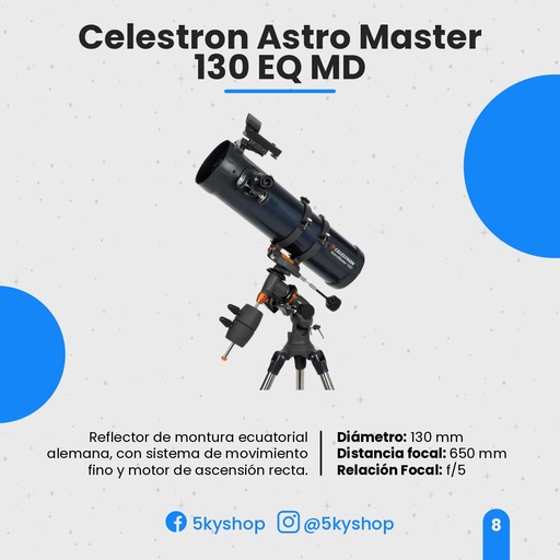 Telescopio Celestron AstroMaster 130EQ MD