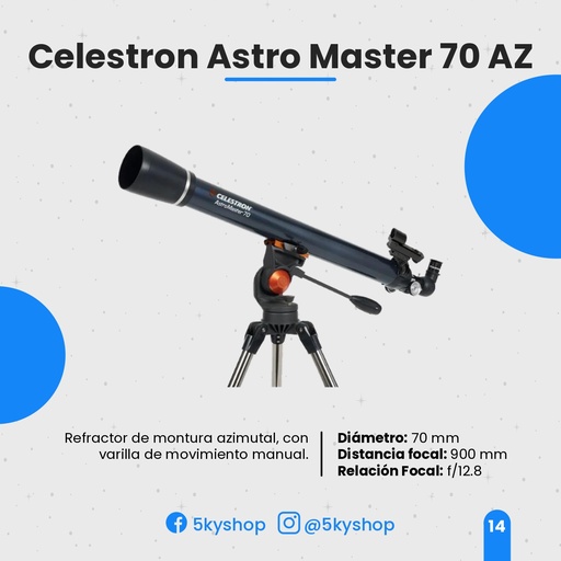 Telescopio Celestron AstroMaster 70AZ