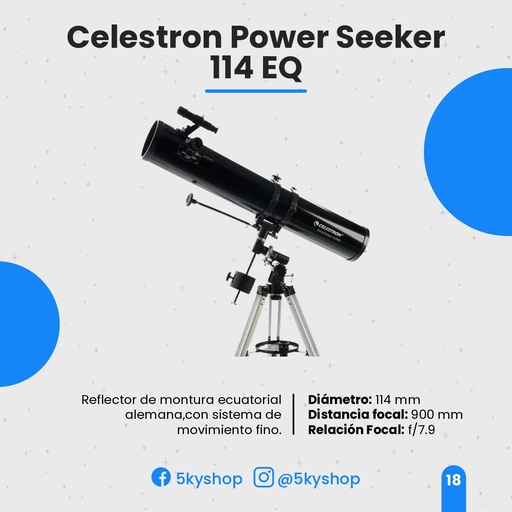 Telescopio Celestron PowerSeeker 114EQ