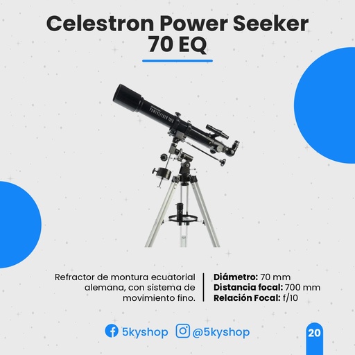 Telescopio Celestron PowerSeeker 70EQ