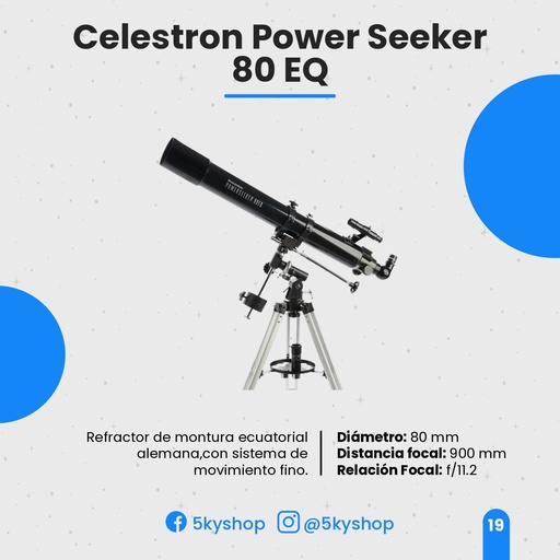 Telescopio Celestron PowerSeeker 80EQ